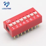 10 개/몫 DIP 스위치 8 웨이 2 54mm 토글 빨간색 스냅 전자 : pickNdealshop