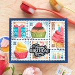 생일 축하 시리즈 번들 DIY 공예 만들기 카드 사진 앨범 Scrapbooking 장식을위한 클리어 스탬프 및 금속 절단 다이 : 미르 트레이드