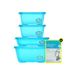 [은이세끼X미라네주방] 미라클 신선 야채 보관 반찬 김치 통 플라스틱 밀폐 용기 세트 : 은이세끼