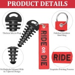 프렌다 0.6-1.5인치 배기 테일 파이프 플러그 머플러 세척 플러그(고무 소음기 포함)와 오토바이 자전거 2행정용 레드 스트리머 3피스 : 우최11