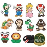 애니메이션 슈퍼 마리오 브라더스 다이아몬드 페인팅 키트 DIY 수제 스티커 만화 냉장고 루이지 장식 어린이 장난감 선물 : 구룡산업