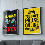 피시방 포스터 플스방 꾸미기 액자 A4 컴퓨터방 인테리어 게임방 : 바이프레임