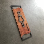 모조 나무 화장실 기호 침실 문 표지판 집 번호판 벽 스티커 간판 주소 플라크 플레이트 : 멀티가지