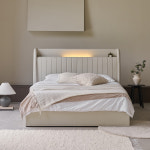 라인드 led 조명 호텔 패브릭 침대 프레임 퀸 킹 사이즈 Q/K공용 주문제작 : 모헤세