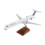 모형 항공기 다론 월드와이드 트레이딩 SKR8607 스카이마크 DELTA MD 80 2007년 1/100 리버리 W/우드 스탠드 기어 모델 키트 : Tumon... 