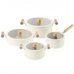인덕션 양수냄비 깊은 국 찌개 냄비 세라믹 코팅 20cm : 로즈앤블랑