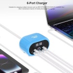 공구세트 RELIFE RL-309U 72W 스마트 6포트 충전기 대부분의 주요 브랜드 휴대폰/태블릿/노트북 및 기타 장치용 듀얼 QC : 아누 Anu