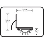 M-D 빌딩 제품 81927 36인치. 브론즈 알루미늄 L자형 상업용 스크류온 언더 도어 씰 Mill 36 in : 정글리버리
