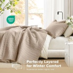 편안한 공간 - CS13-0933 키에나 퀼트 커버렛 침대 스프레드 울트라 소프트 저자극성 올 시즌 경량 충전 스티치 침구 세트, 오버사이즈 퀸... 