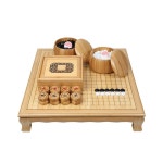 바둑판 세트 고급 장기판 장기 나무 단품 대나무 선물용 바둑 양면 : 지구보따리