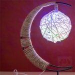 [라이프코치] 초승달 라탄볼 LED 무드등 USB 레인보우 인테리어조명 : 라이프코치 제안 샵