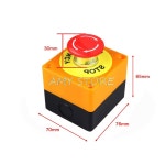 NO 빨간색 AC660V 차단 비상 LAY37 버튼 NC 정지 스위치 푸시 버섯 22MM 11ZS 표시 10A : 머시마켓9호점