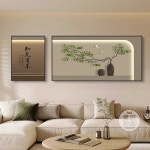 거실 그림 고급 벽걸이 LED 조명 셋트 G7728 A 블랙 프레임 : 네이쳐필