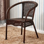 라탄 의자 클래식 펜션 암체어 카페 복고 옛날 야외 1번 의자 블랙 커피색 1개 : 대용량업소용마켓