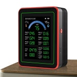 18가지 기능을 갖춘 휴대용 공기질 측정기  6AQI  HCHO  PM2.5  PM10  CO2 TFT 디스플레이  가정  자동차  식물 및 애완동물용... 