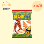세븐일레븐 숏다리 오잉 70g 편의점 스낵 X 16개 : 청년슈퍼