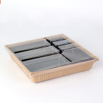 프리미엄 한식 도시락용기 50세트 명품도시락PP 2호내피 칸뚜껑 고급 배달 포장용기 : 삼부팩