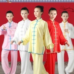 태극권 복장 무술복 중국풍 태극권복 의상 경기 무술복 여춘하계 홍극 공연복 제품 연습복 춘중노년 1. 흰+파랑 긴팔 XS : 쓰리포인트