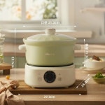 세라믹 전기 슬로우 스마트 쿠커 세트 냄비 곰돌이 찌개 수비디 가전제품 500W 220V 3L AU : 현우39