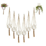 식물 꽃 마크라메 행잉 플랜트 화분 그물주머니 라탄 공예 꼰 로프 : 마음담은방