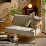 위드홈 슬로 기능성 아쿠아 패브릭 2인 원목 소파 : 위드아이 스토어