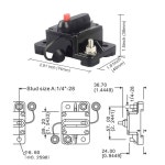 OUHL 50 암페어 서킷 브레이커 매뉴얼 리셋 30-250A, Rv ATV 해상 트롤링 모터스 보트 차량용, 12V-48V DC 방수(50A) B30A : 벨리아원