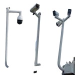 벽부형 CCTV 폴대 카메라 브라켓 브래킷 모니터링 기계 L자 50cm 1구 : 재이글로벌리