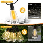 ST38 LED 화환 문자열 빛 비산 방지 플라스틱 전구 야외 IP44 방수 파티오 웨딩 가든 장식 램프 : 젠하트