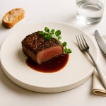 소프트스톤 파인다이닝접시 굽 회접시 플레이팅 그릇 1개, 원형접시 25cm - 화이트 : 집순이네 홈카페