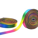 애시카마 공단리본 선물포장 무지개 양면 공예끈 19mm : 하이우리마트