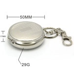 휴대용 재떨이 열쇠 고리가 가죽 금속 히스테릭글래머 YF 008 뚜껑이 자동차 밀폐 은색 : 흔바메켓