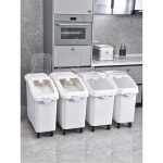 보관통 대용량 쌀 업소용 트레이 이동식 밀가루통 곡물 B시리즈 스몰 화이트 25근 : 썬데이픽스