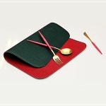 와인앤쿡 BW53B838 아르떼펠레 북유럽 1P 하드레더 식탁 그린 테이블매트 : 와인앤쿡