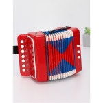 미니 아코디언 소형 초보자용아코디언 어코디언 10 블루 프랑스 라지레드 : 트라피스트