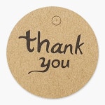 애시카마 마끈 상품택 종이택 라벨 땡큐 100p 포장택 : 하이우리마트