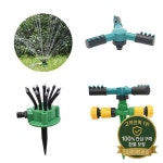 지원 잔디 회전식 급수 스프링클러가있는 자동 360도 농장 식물 관개 노즐 : 삼룡산업