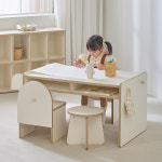 [SEO 등급] 무아 유아 책상 아기 미술 테이블 키즈 어린이 의자 2인용, 화이트 : 룸핏디자인