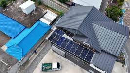 경북 상주 부원동 2층썬룸파고라위 6.4KW 주택용태양광설치 : 에이스솔라에너지