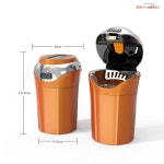 태양광 라이터와 LED 조명이 장착된 자동차 재떨이(블랙), 충전 없음, 분리 및 휴대용(블랙) : 케이지알