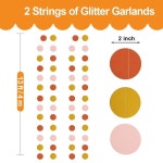 핑크-오렌지 그루비 파티 장식 - 13개 가을 추수감사절 수확 티슈 폼 폼폼, 종이 랜턴, 볼, 서클 도트 화환, 생일 결혼식 신부 샤워 : 스마일우드마켓