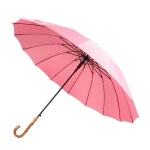 16개의 리브가 있는 메이춘 수동 개폐 우산 내구성 튼튼함 210T 섬유 방수 스포츠용 방풍 Pink : 웨스앤코