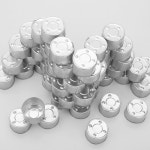 50 라운드 DIY 항아리 홀더 캔들 라이트 컨테이너 양초 알루미늄 만들기 Silver : 예나42