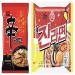 봉지라면 낱개 신라면 진라면 세트 외127종 다양한 회사 탕비실 사무실 멀티팩 단체 선물용 : 한열상점