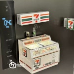 풀세트 세븐일레븐 마그넷 슈퍼마켓 LED 냉동고 편의점 간판 냉장고 1 대박 냉장고 배터리 모델 : 엘루인