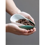 화이트 소금 용기 에스프레소 도징 RDT 모양 바리스타용 교체 바리스타 국자 커피 화이트 원두 접시 : 하서니맘