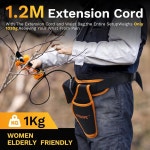 스완소프트 전기 가지치기 가위, 45mm 1.77인치 절단 직경 무선 배터리 구동, 1150W 트리 2팩 4Ah 충전식 배터리(노란색) PRU45 YELLOW... 