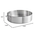 소로 - 35 qt. 무거운 알루미늄 화로 6mm 두께 리벳 손잡이가 있는 화로로, 소팅 시어링과 프라이팬 가정용 주방 레스토랑에 완벽합니다... 