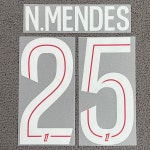 2025-26 파리생제르망 PSG 홈 No 25 누누 멘데스 마킹 네임셋 : 언더래핑 스토어