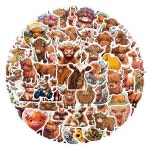 110Pcs 하 암소 스티커 DIY Scrapbooking 전화 수하물 스케이트 보드 방수 전사 술 : 빅원물류6