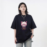 게임 캐릭터 노스탤지컬 인쇄 캐주얼 티셔츠 순면 반팔 언섹스 2가지 색상 S-3XL : 주식회사 서래올